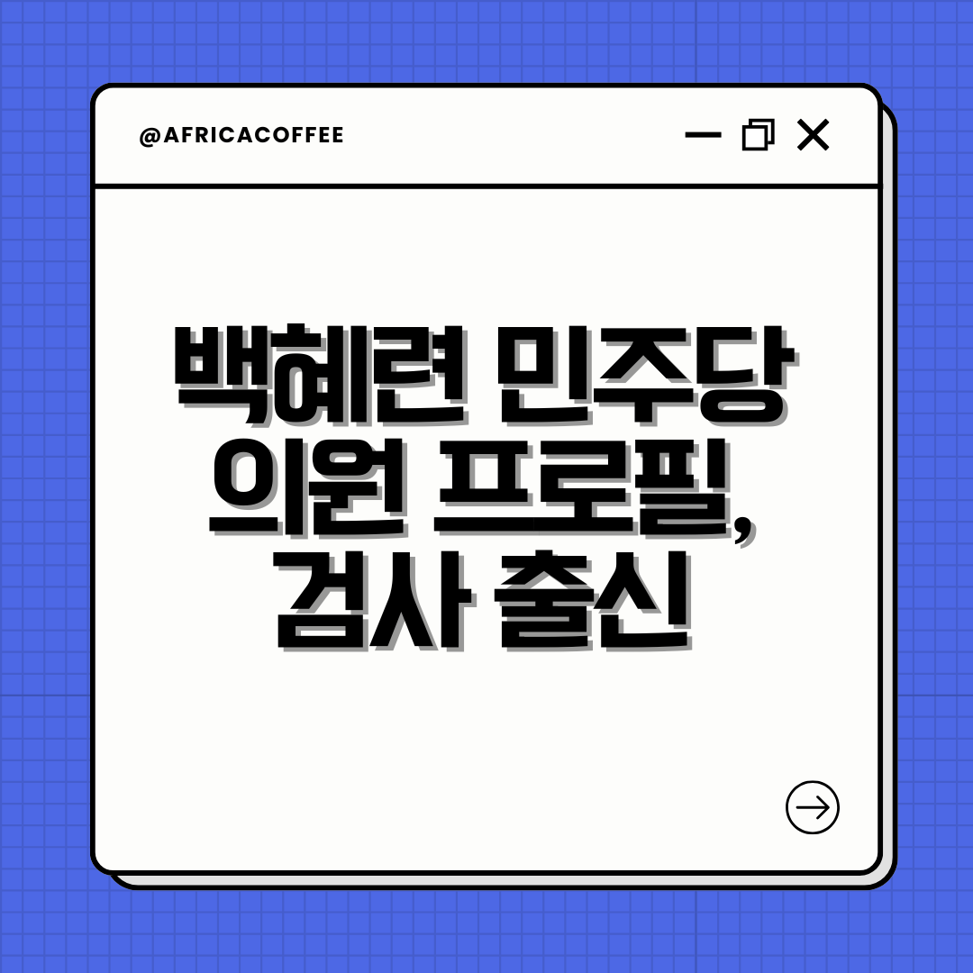 백혜련 민주당 의원 프로필