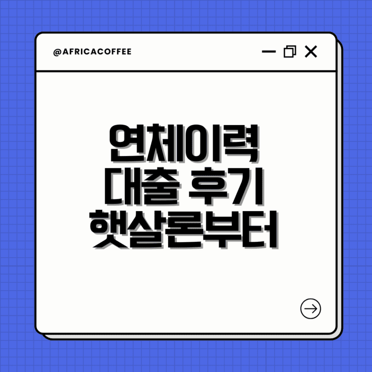 연체이력 대출 후기