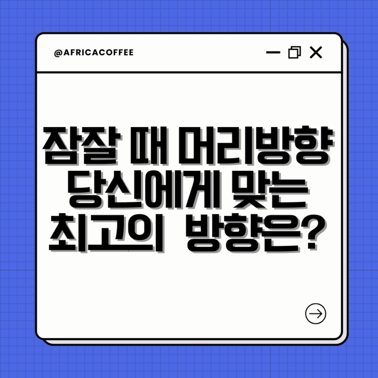 잠잘 때 머리방향