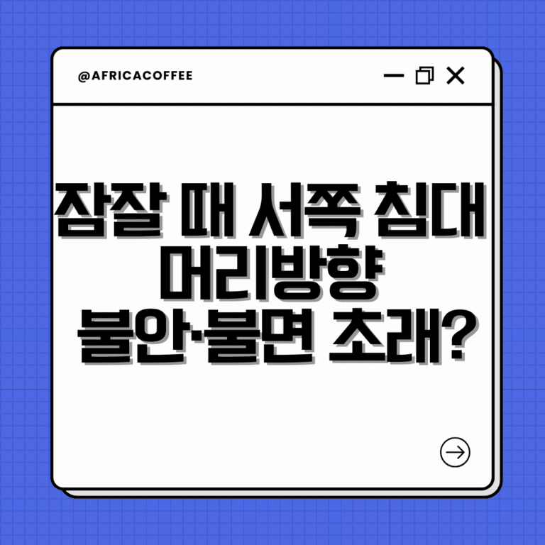 잠잘 때 서쪽 침대 머리방향