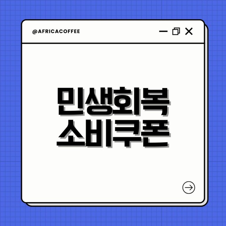 민생회복 소비쿠폰