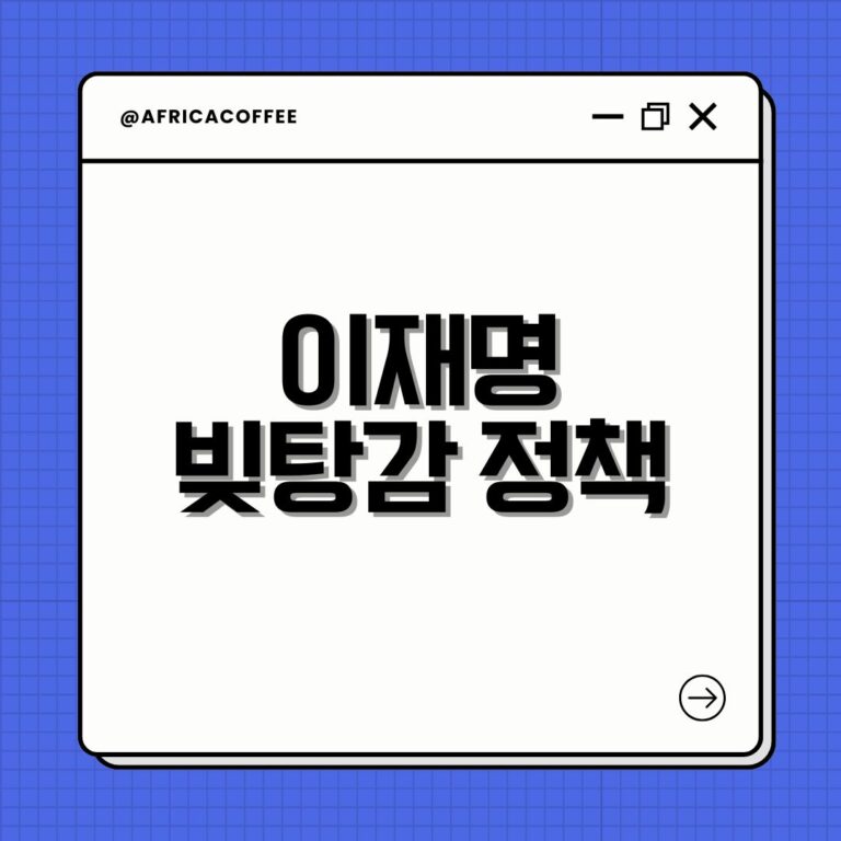 이재명 빚탕감 정책