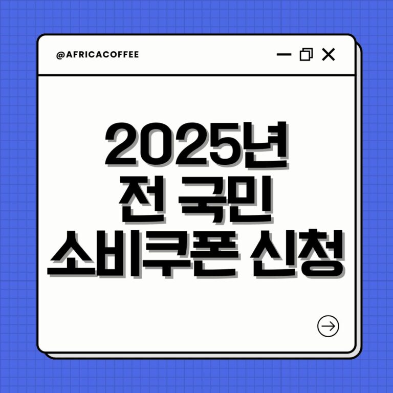 2025년 전 국민 소비쿠폰 신청