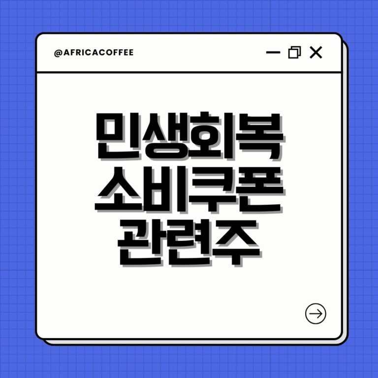 민생회복 소비쿠폰 관련주