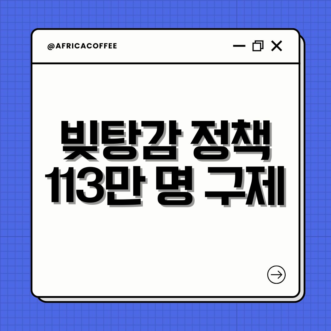 빚탕감 정책 113만 명 구제