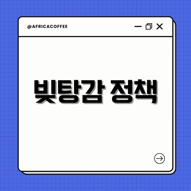 빚탕감 정책