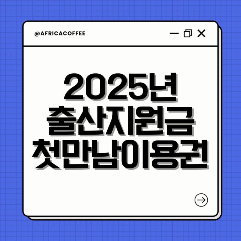 2025년 출산지원금 첫만남이용권