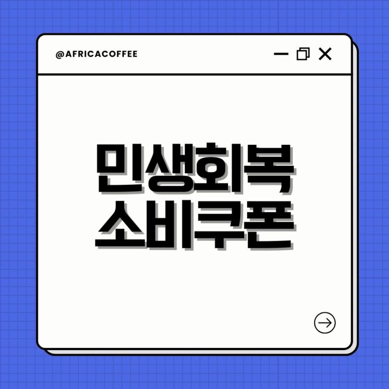 민생회복 소비쿠폰