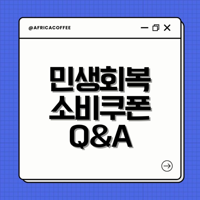 민생회복 소비쿠폰 Q&A민생회복 소비쿠폰 Q&A