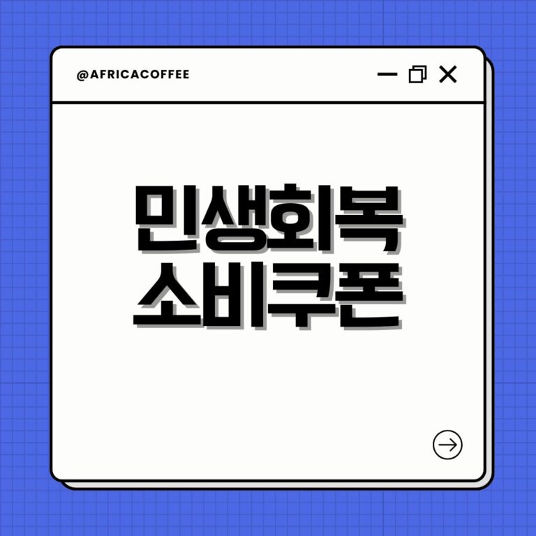 민생회복 소비쿠폰