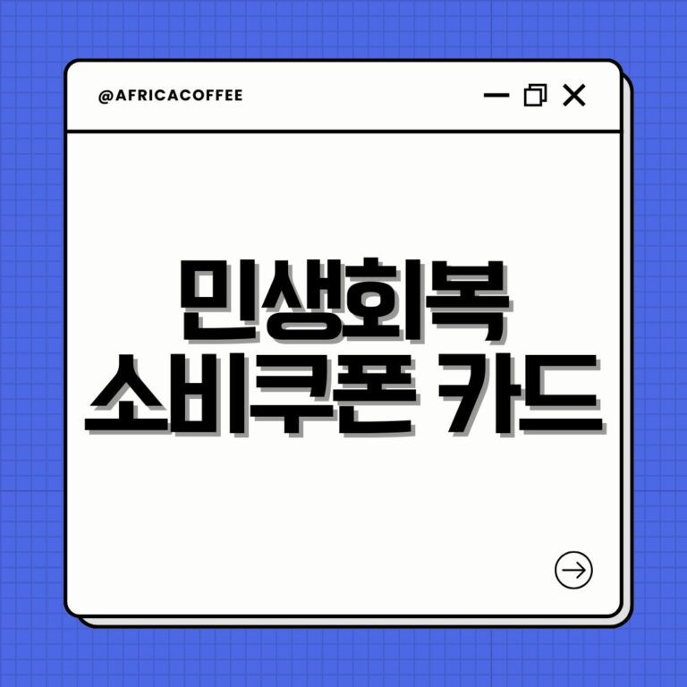 민생회복 소비쿠폰 카드