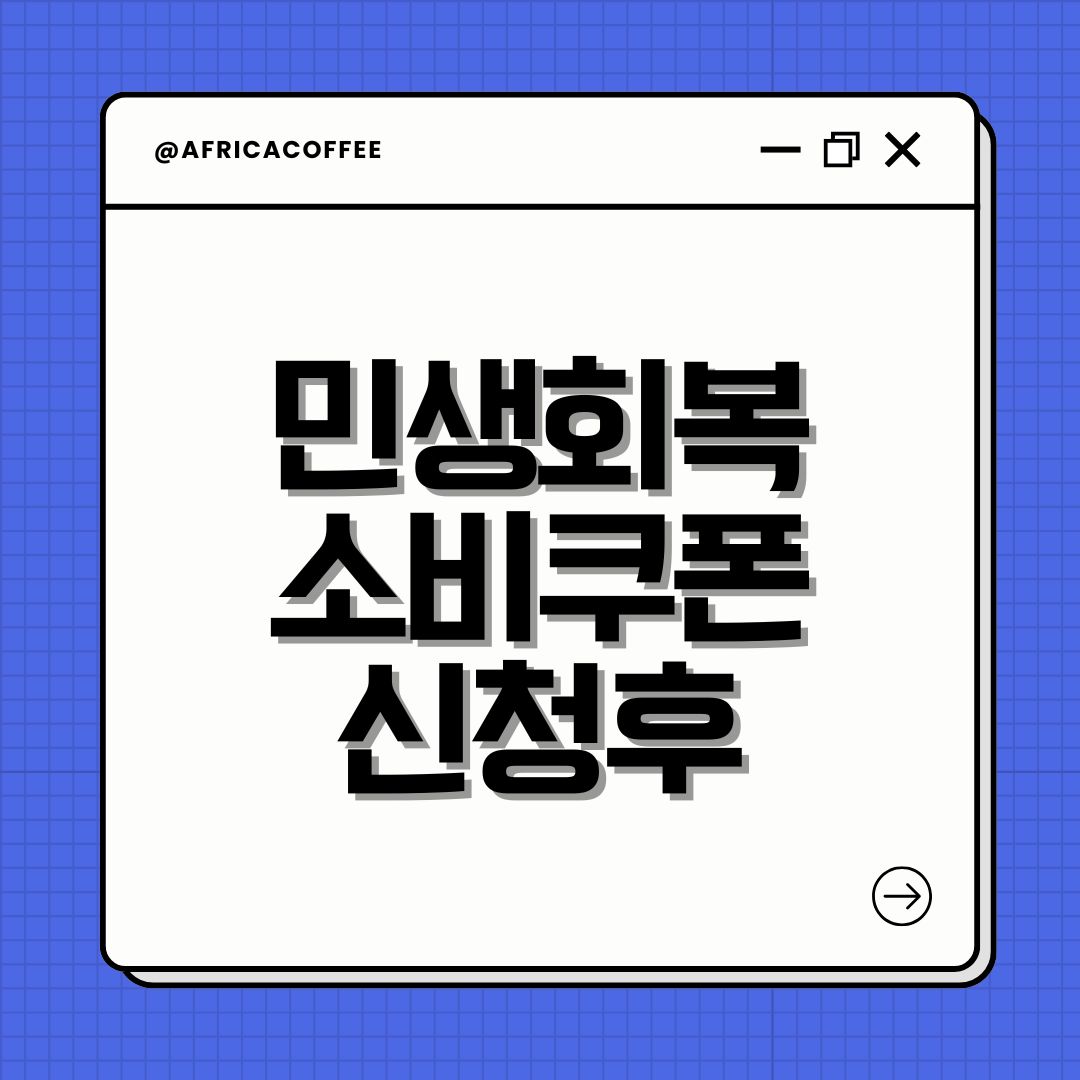 민생회복 소비쿠폰 신청후