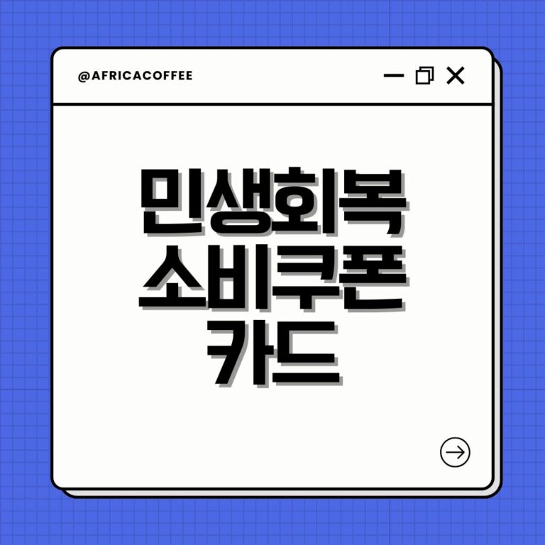 민생회복 소비쿠폰 카드