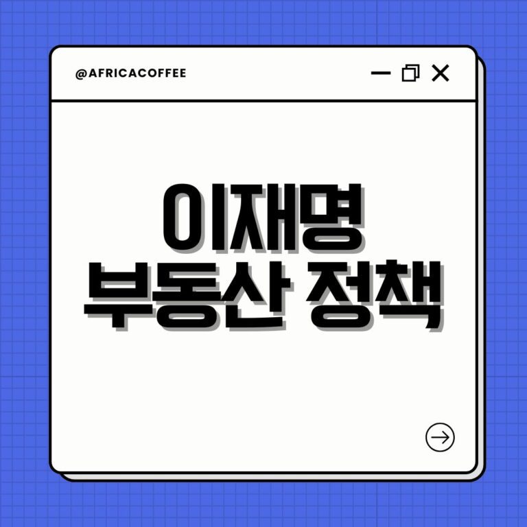 이재명 부동산 정책