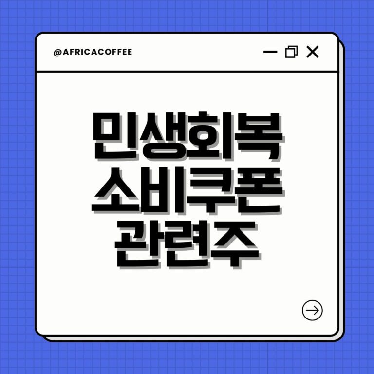 민생회복 소비쿠폰 관련주