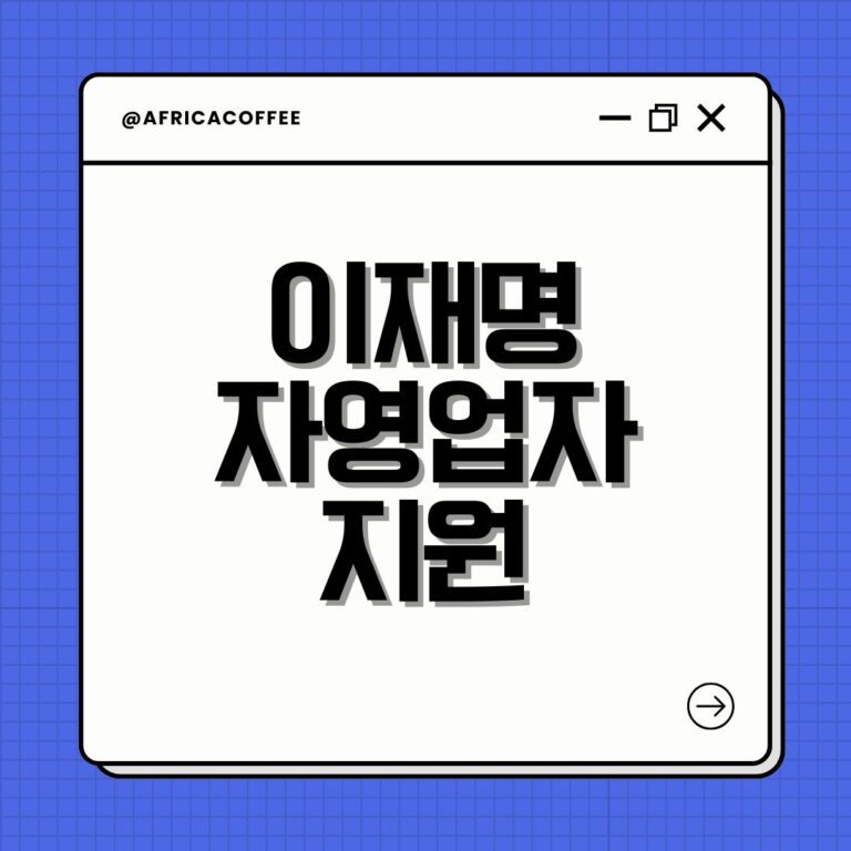 이재명 자영업자 지원