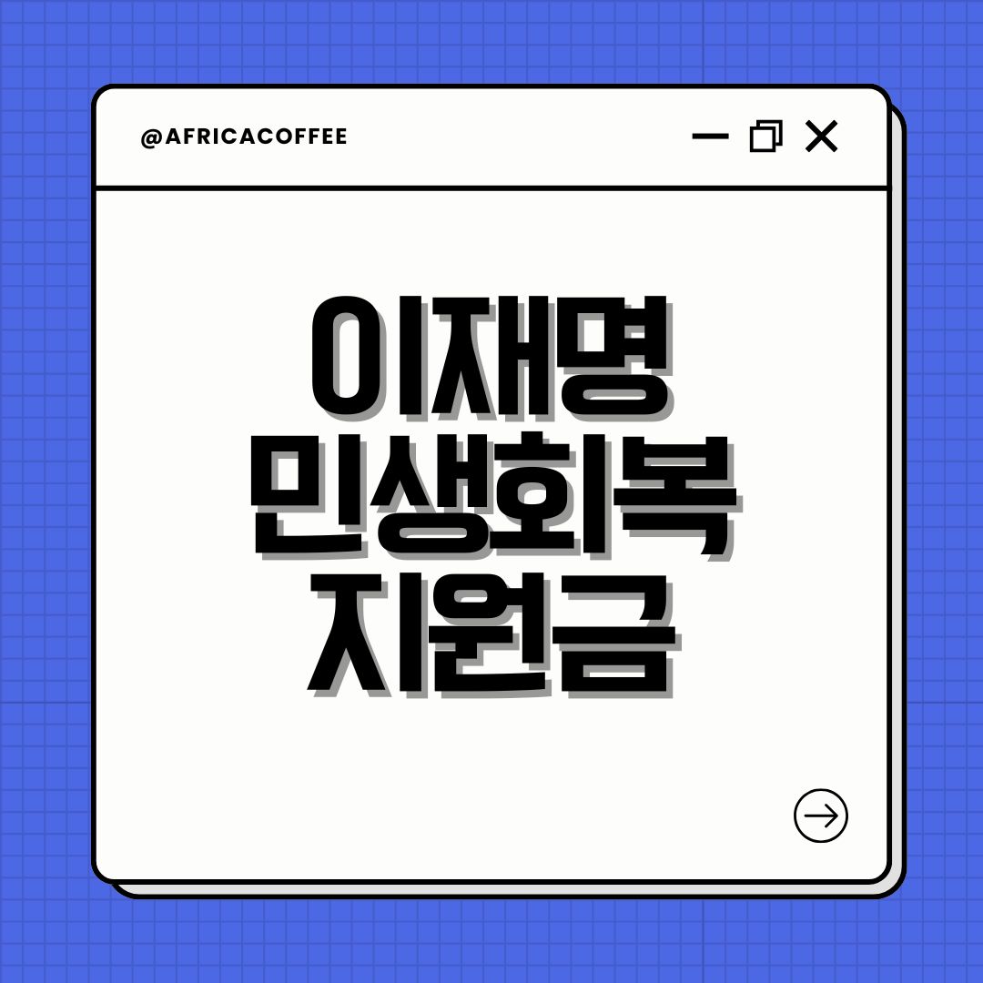 이재명 민생회복지원금