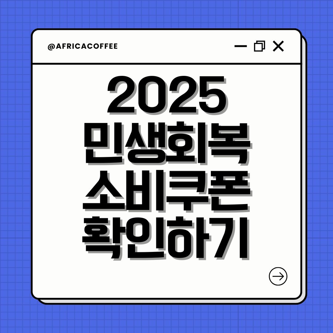 2025 민생회복 소비쿠폰 확인하기