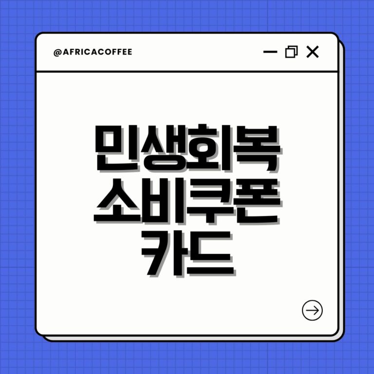 민생회복 소비쿠폰 카드