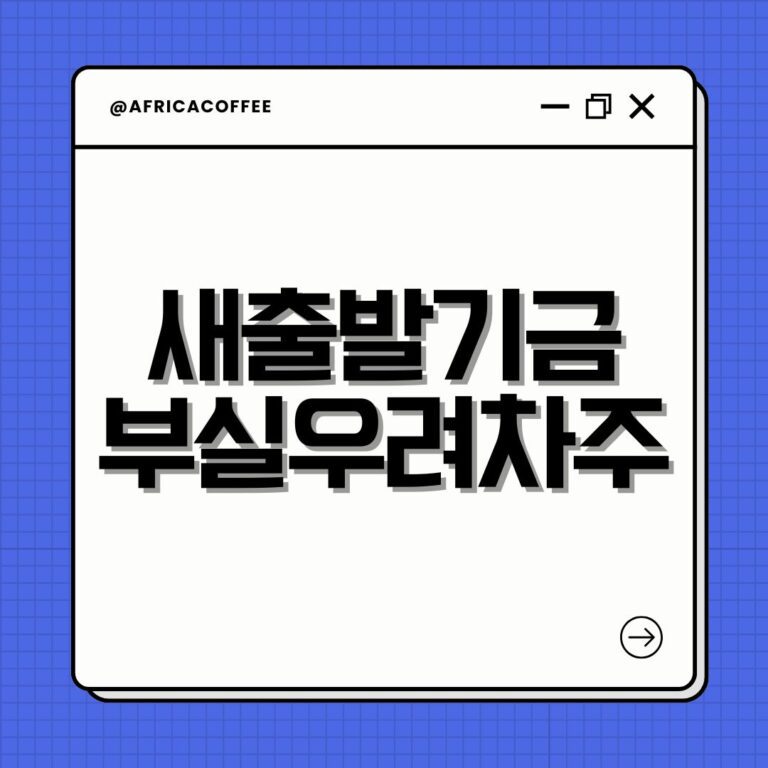 새출발기금 부실우려차주