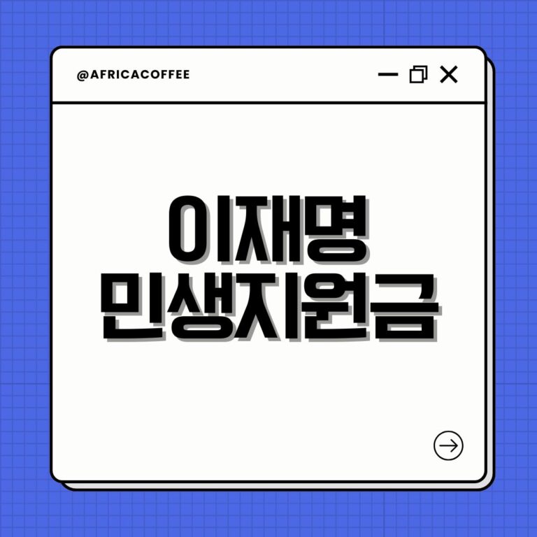 이재명 민생지원금