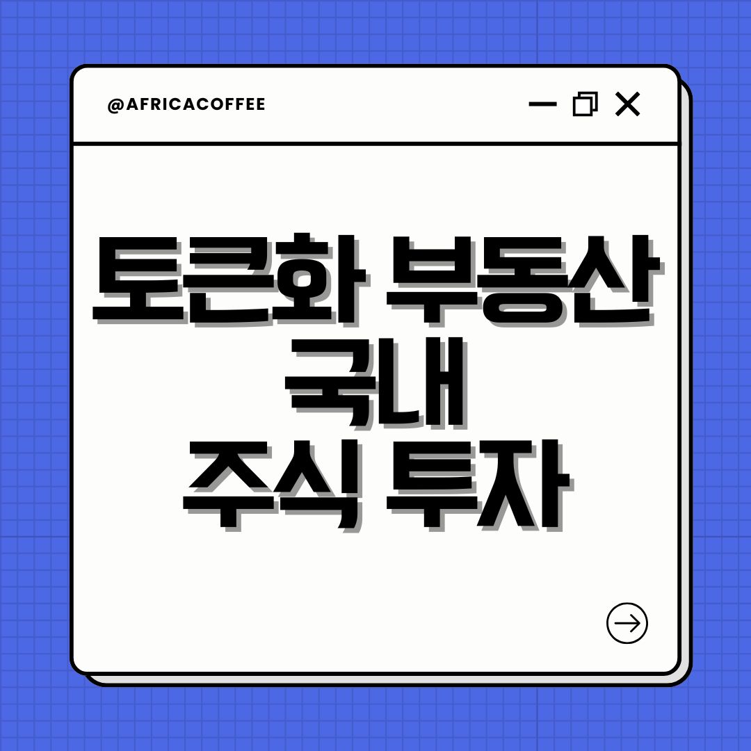 토큰화 부동산 국내 주식 투자