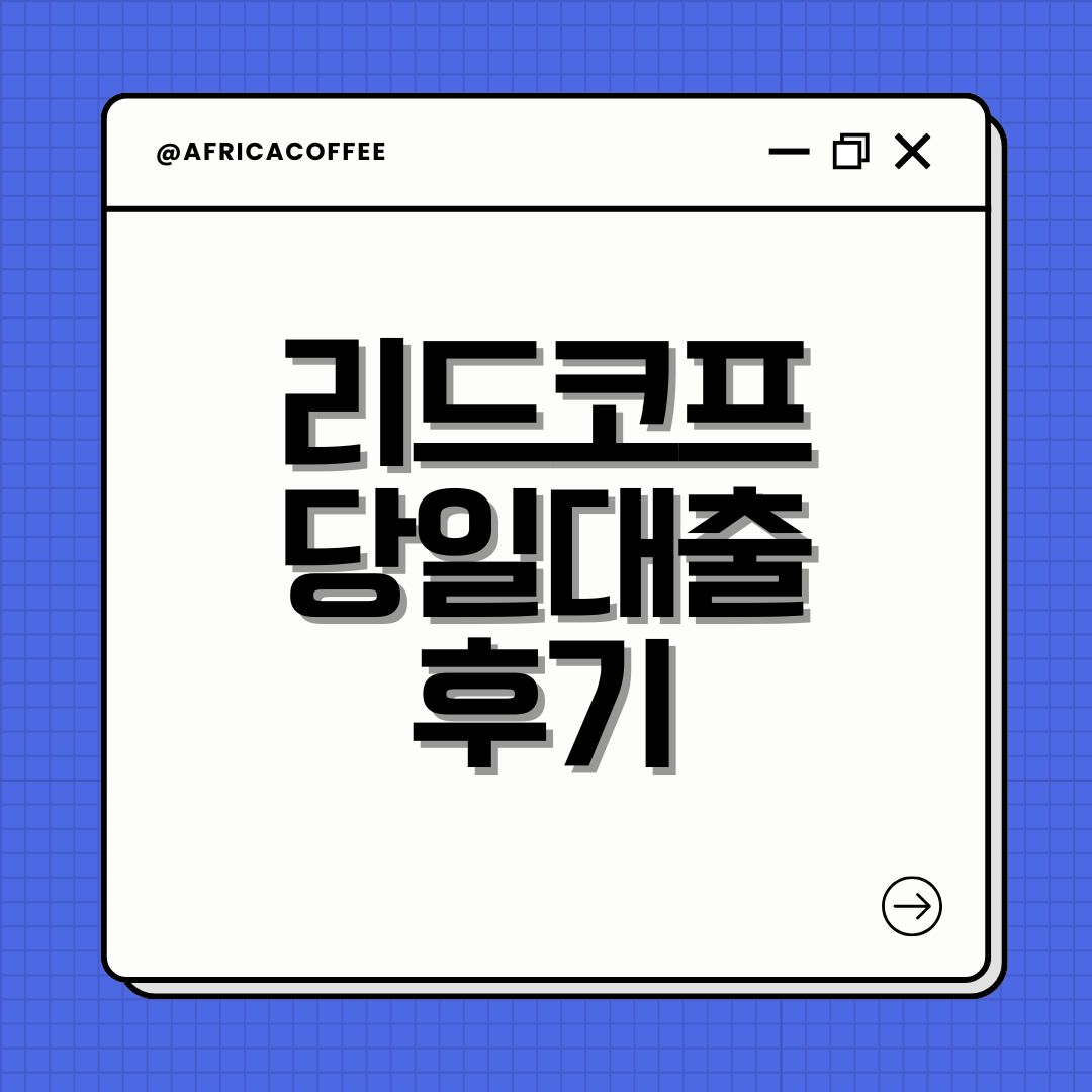 리드코프 당일대출 후기