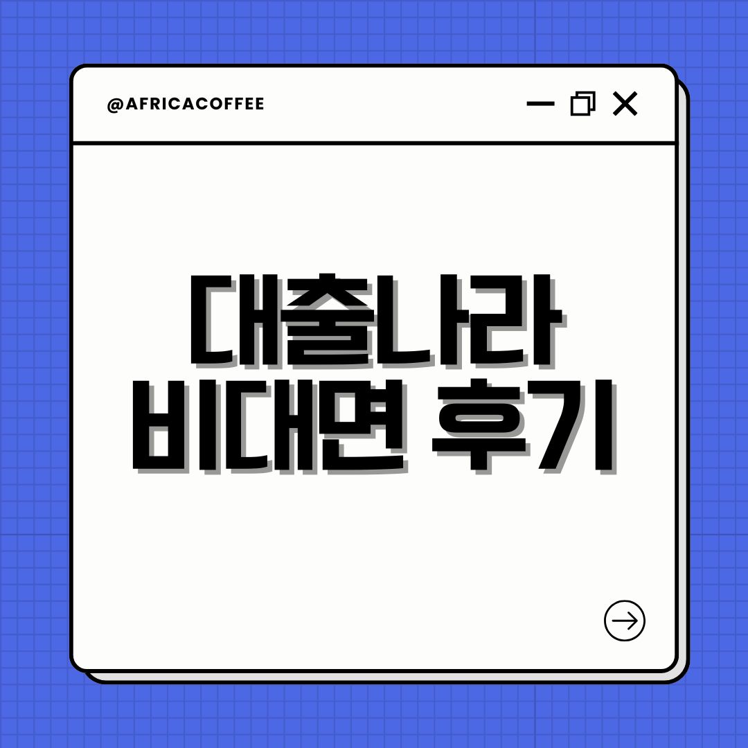 대출나라 비대면 후기