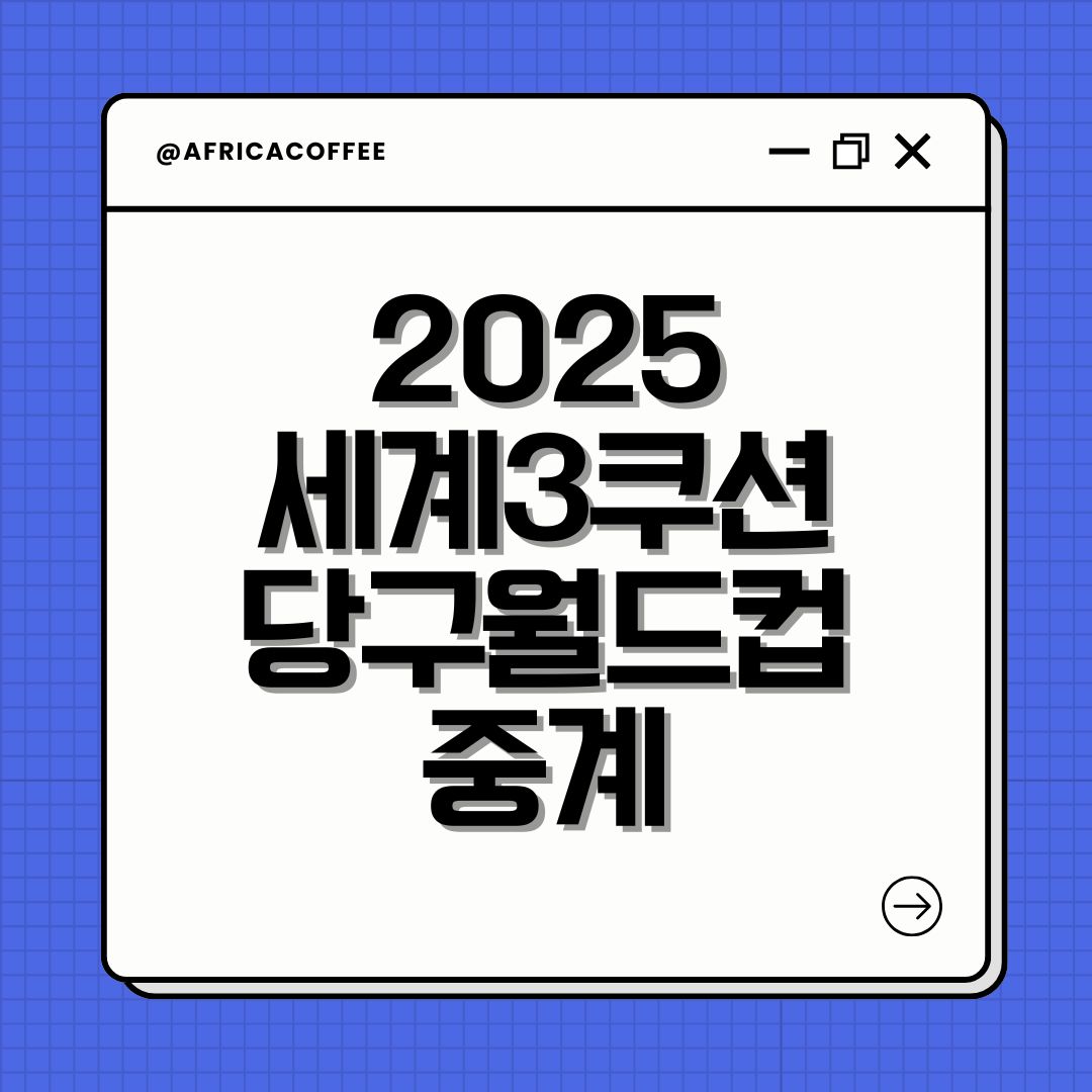 2025 세계3쿠션 당구월드컵 중계