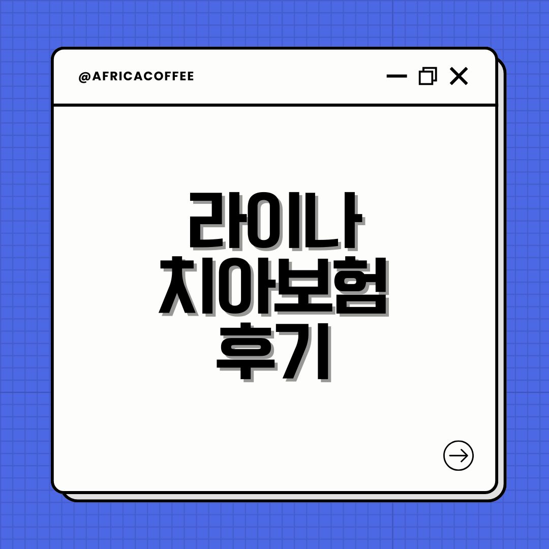 라이나 치아보험 후기