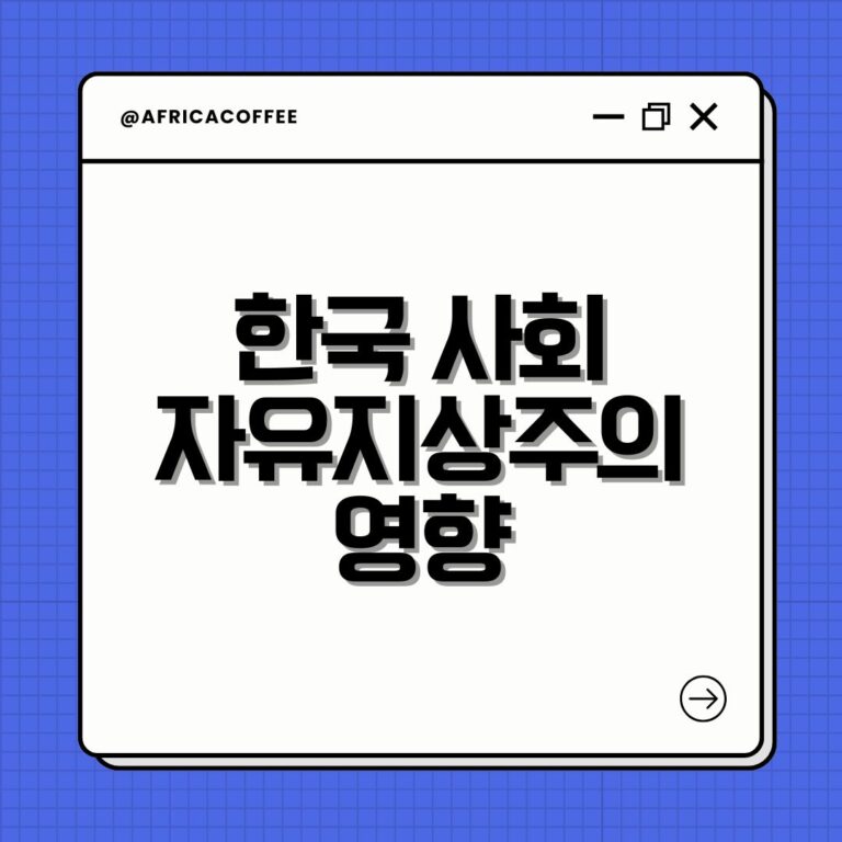 한국 사회 자유지상주의 영향