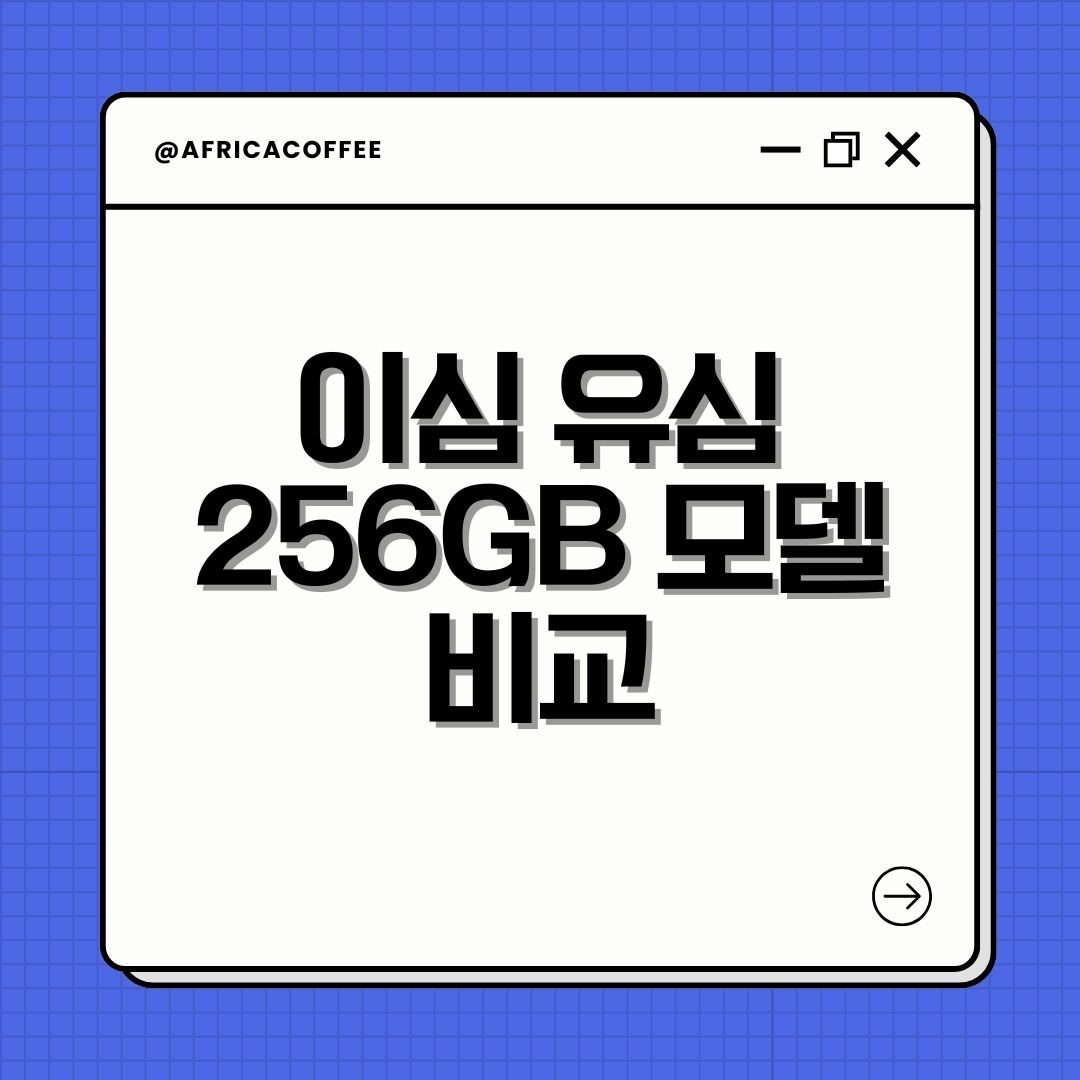 이심 유심 256GB 모델 비교